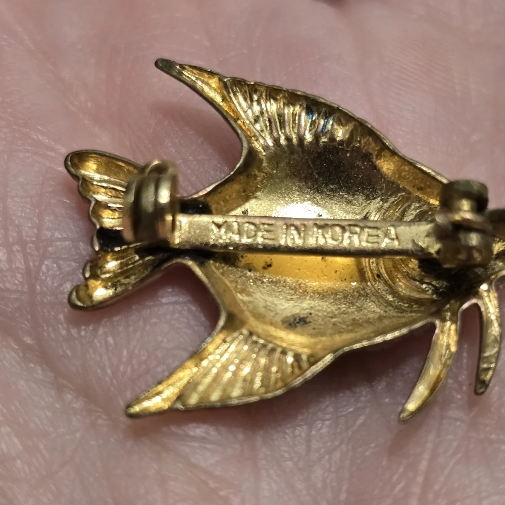 Vintage 1960's Mini Fish Pin Brooch Fun Funky Unique Retro